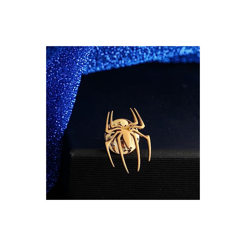 Spider Designer Badge Lapel Pins Stainless Steel Spider Brooches for