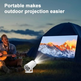 Yinzam HY300 Pro HD Android 12 Mini Projector, 360 Degree Rotating Home Video 1080P Projector With 260 ANSI Lux WIFI Proyectorplug: US