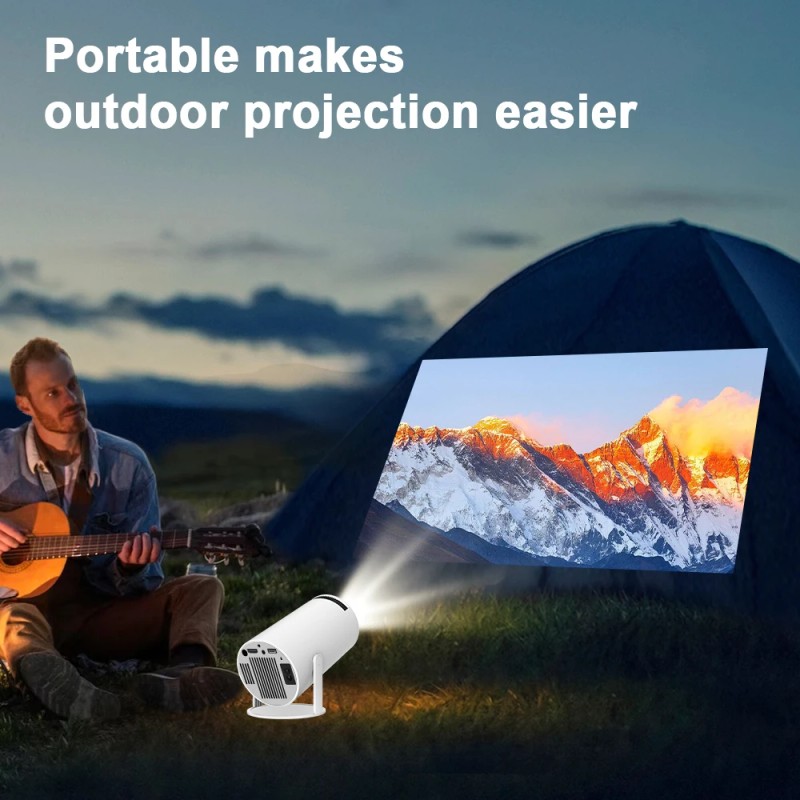 Yinzam HY300 Pro HD Android 12 Mini Projector, 360 Degree