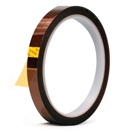 XSAJU Insulation Heat Resistant Tape, Width 0.4 inches (10 mm), Length 99.4 ft (33 m) Roll, Polyimide Tape, High Temperature Tape, Capto Tape, For Machinery and Equipment, Masking and Protecting