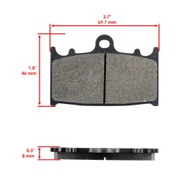 Caltric Front and Rear Brake Pads for Kawasaki Vulcan 1700 VN1700 Voyager ABS 2009-2019