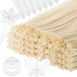 Lenwen 1000 Pcs Long Balloons Bulk 260 Balloons Latex Twisting Balloons Decoration for Birthday, Wedding, Festival, Clowns, Party Supplies (Clear)