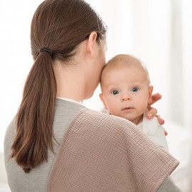 Bearmoss Bearmoss 100% Cotton Muslin Burp Cloths Sets 6 Pack 20x10inch Large Burping Clothes Extra Soft Absorbent for Newborn Unisex Baby Girls and Boys (Autumn)