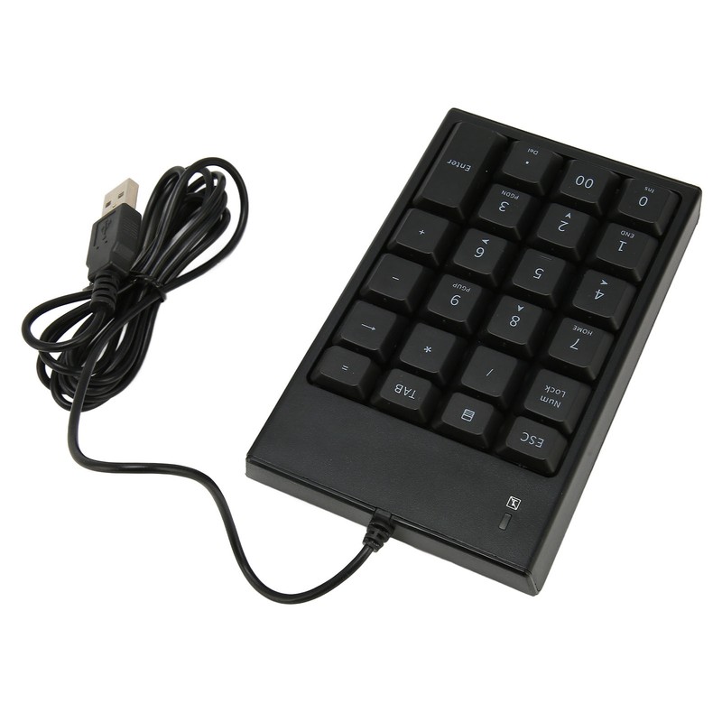Wired Number Pad 23 Keys 5.9ft Cable USB Plug and