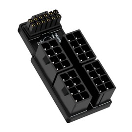 chenyang ATX 8Pin 4 Port to 12VHPWR ATX3.0 PCI-E 5.0 16Pin Power Modular Adapter 90 Degree UP Angled