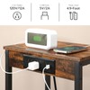 HOOBRO Tall End Table with Charging Station, 29.7 Inch Small