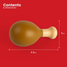 Bigjigs Toys Chicken Drumsticks - 2 Piece Wooden Play Food Toy, Pretend Cooking Sets & Kitchen Accessories For Children, Made From Eco Friendly Wood, Age 18+ Months Old