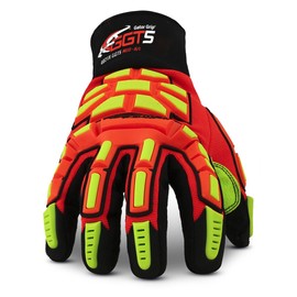 HexArmor GGT5 Series 4021X High Vis Work Gloves with Cut Resistance and Impact Protection, 3X-Large