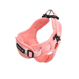 Puppia Kealoha Dog Harness X Fashionable Flower Pattern Spring Summer Harness for Small and Medium Dogs, Pink, Small