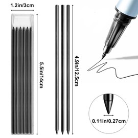 Bettinay 48 Pcs Pencil Refills for Tracer Pica Pencil, 2.8mm Black Solid Pencil Lead for Carpentry Project Marking and Positioning