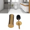 Toilet Brush Set Stainless Steel Gloden Space Saving Soft Durable
