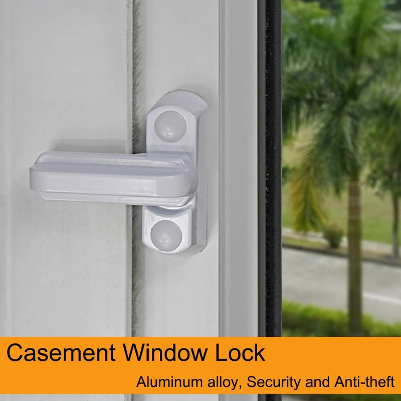 Pack of 4 Window Locks, Zinc Alloy Window Rotary Limiter,