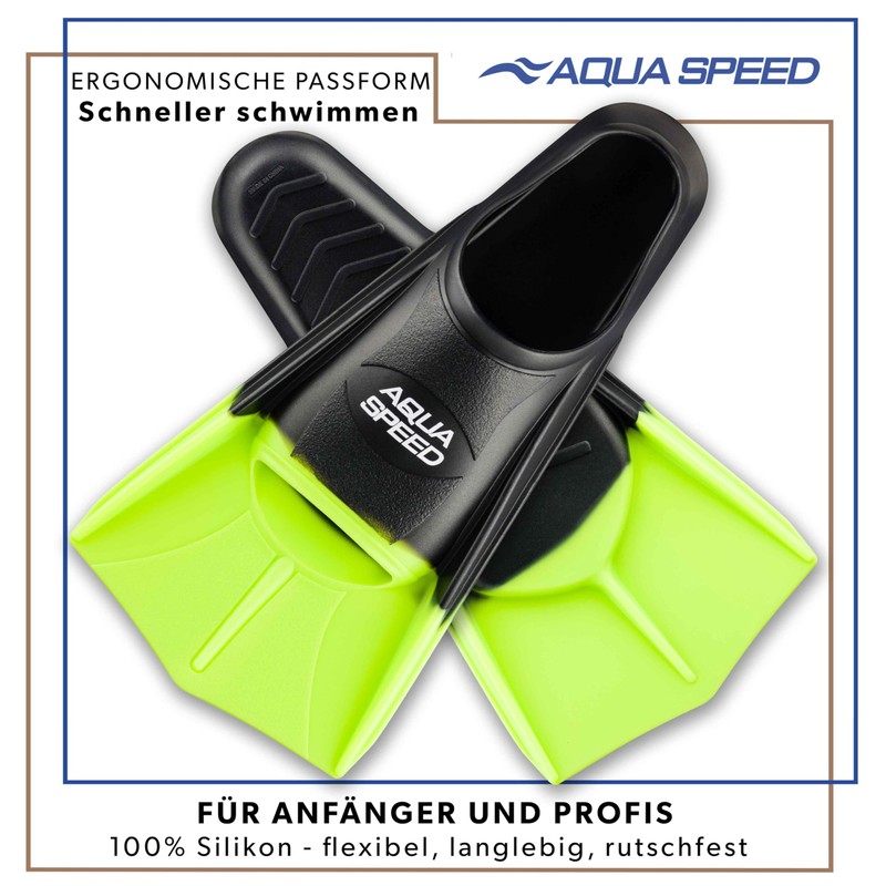 Aqua Speed Short Flippers For Adults And Children, High Tech