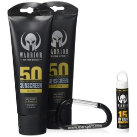 WARRIOR - WIN YOUR BATTLES- Zinc Oxidize with Titanium Dioxide Sunscreen Face/body Mineral Lotion, Non-Greasy, Broad Spectrum, Water Resistant, Pediatrician & Dermatologist Tested, SPF50