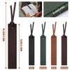 kdafio 4 Pcs Leather Bookmark, Classic Stitched Bookmark with Leather