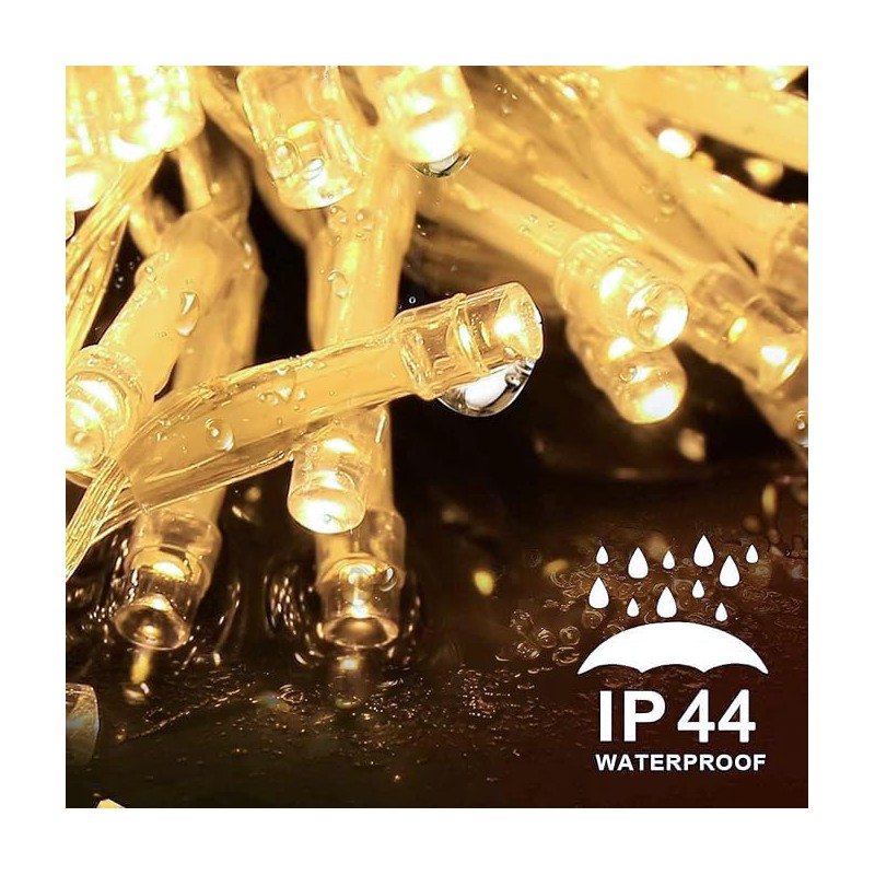 Gresonic gresonic100/200/300/400LED Fairy Lights,8 Modes Timer for Bedroom Plug in,Warm