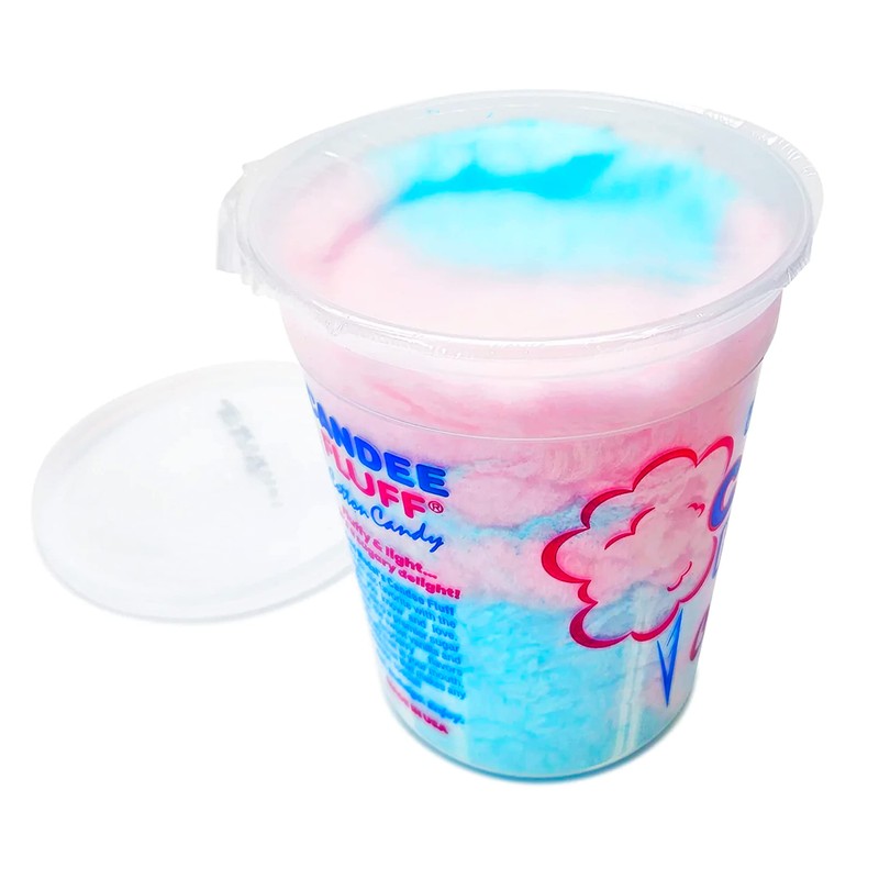 Prepackaged Candee Fluff® Cotton Candy, 2-oz. (Case of 12)