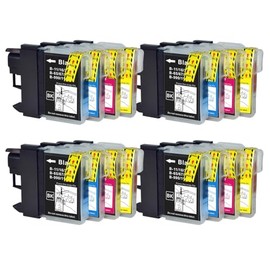 Go Inks 4 Set of 4 Cartridges to replace Brother LC980 and LC1100 Compatible/non-OEM for Brother DCP and MFC Printers (16 Inks)