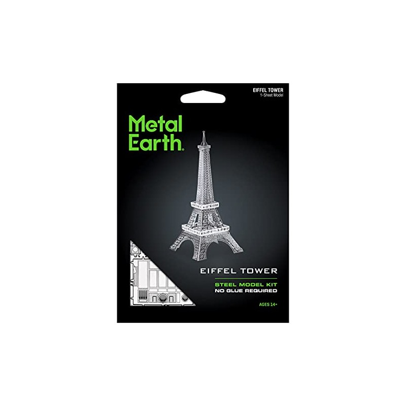 Metal Earth Fascinations MMS016 502554 - Eiffelturm, lasergeschnittener 3D-Konstruktionsbausatz, 1