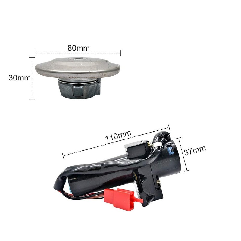 Motorcycle Electric Ignition Switch Lock Set Fuel Gas Cap Seat