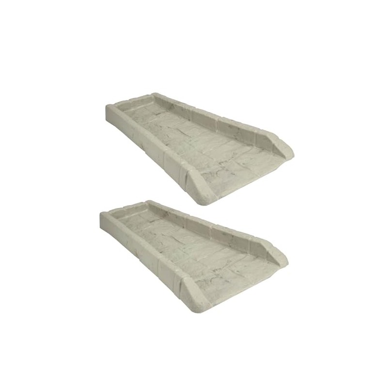 Suncast Poly Composite Easy to Use Decorative Outdoor Rain Gutter