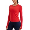 CRZ YOGA Womens Seamless Workout Long Sleeve Shirts Quick Dry