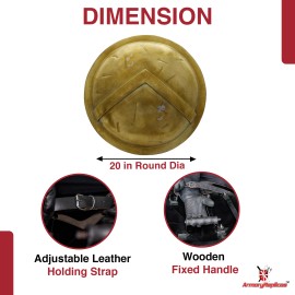 Armory Replicas Medieval King Leonidas Spartan Shield Replica Greek Armor Round Battle Shield