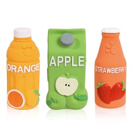 SCHITEC Squeaky Dog Toys, [3 Pack] Latex Rubber Squeak Puppy Fetch Toy for Interactive Play, Soft Stuffed Pet Chew Toys for Small Medium Dogs