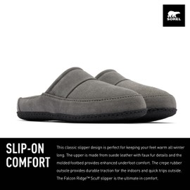SOREL Men's Falcon Ridge ll Scuff Slipper - Quarry, Grill - 11