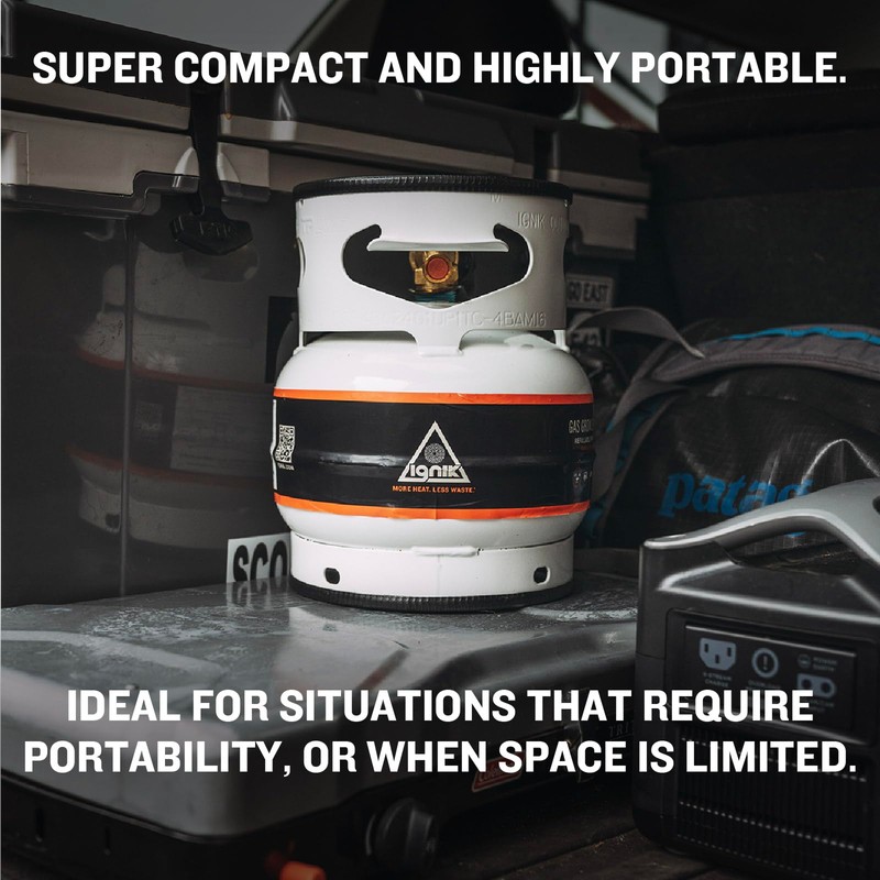 Ignik Refillable Gas Growler Propane Tank, 3.8-Pound - White