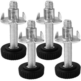 cyclingcolors 4x Adjustable Leveling Feet M4 M5 M6 Threaded Foot Knurled Screw + T Nut Furniture leg (M5x15)