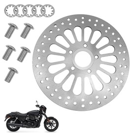 Pleoos 11.5'' Rear Brake Rotors Compatible with Harley Davidson Touring Sportster Softail Dyna, Superior Heat Dissipation Stainless Steel Brake part (11.5'' Rear)-1Pcs