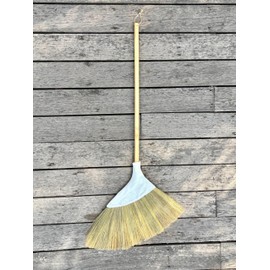 Natural Broom - Indoor Broom 45 Inch.Handmade Asian - Long Handle. Perfect for Sweeping Debris Dirt Dust for Home use House, Garage,Courtyard, Tiled Floor, Kitchen (45 INCH)