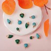 BEEFLYING 12Pcs Natural Malachite Turquoise Gemstone Charms Irregular Stone Pendants