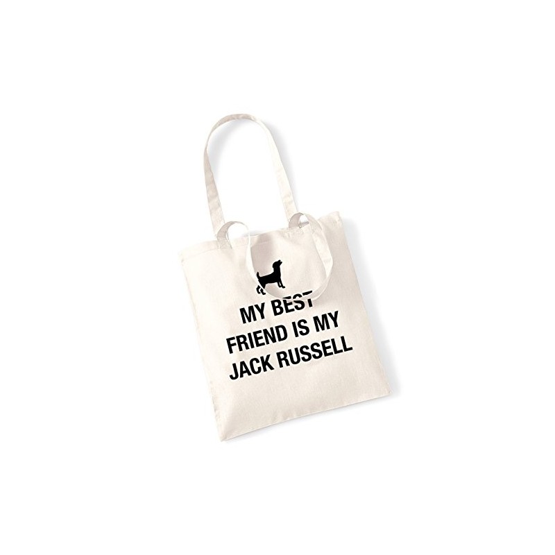 Flox Creative My best friend is my jack russell tote