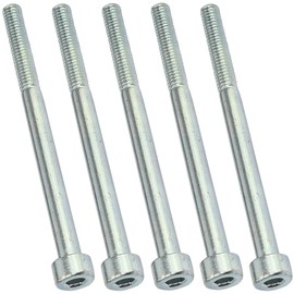 AERZETIX - C47629 - Set of 5 - Bolt Allen Screws M4 x 55 - with Hexagon Socket Head - Diameter 4 x 55 mm - DIN 912 - Class 8.8 - Made of Galvanised Steel - DIY - Assembly Tool Hardware