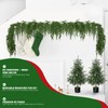 FAJUNZH 1PCS-9FT Artificial Christmas Garland with Dragon Juniper Leaves, Festive