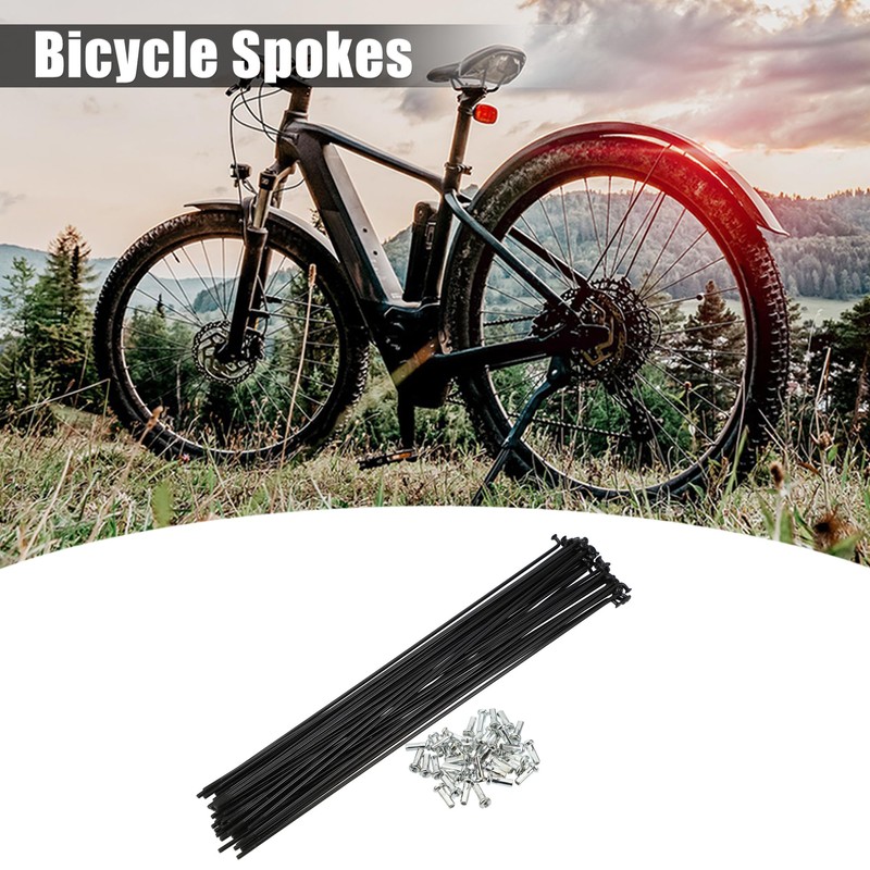 QUARKZMAN 40 Pcs 14G J Curve 228mm Spokes with Nipples