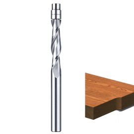 Akylin Spiral Flush Trim, Carbide Trimmer Bit, 0.2 inch (6 mm) Axis, STC, Cemented Carbide, Up-Cut Flush Trim Bit, Router, Durable, Heat Resistant, Woodworking Trimming, Cutting Tool (Up Cut)