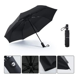SY COMPACT Travel Umbrella Windproof Automatic Umbrellas Foldable umbrella-Black