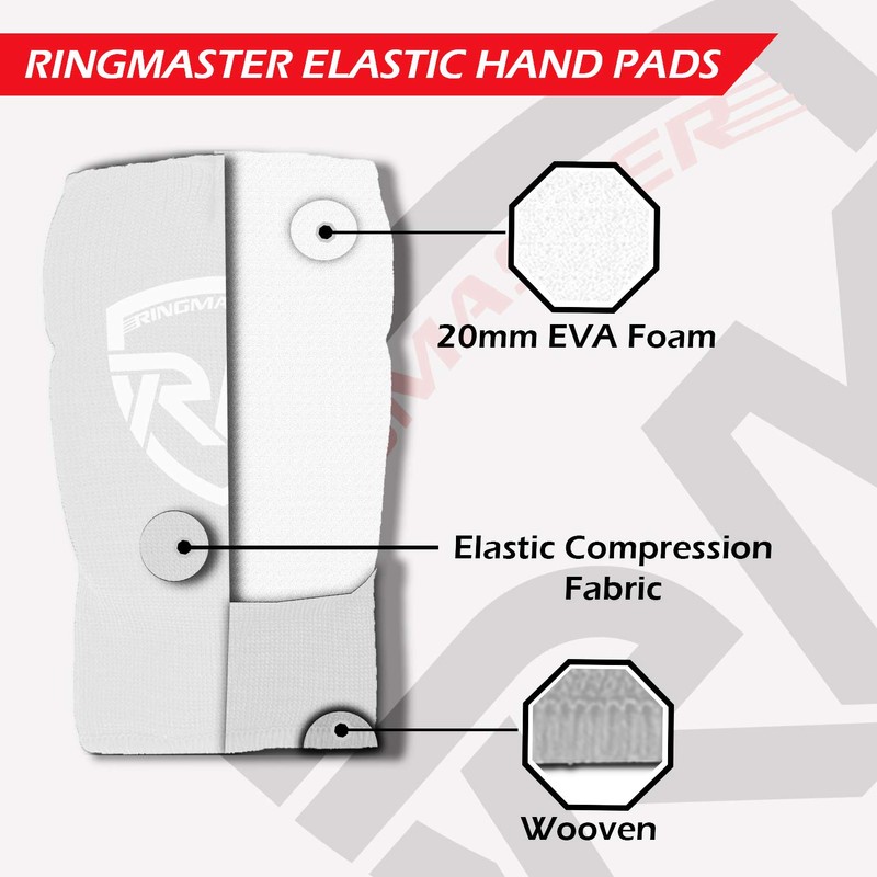 RingMaster Sports Kids Elastic Hand Pads Slip on Mitts Martial