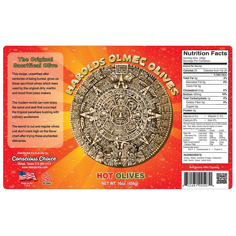 Harold's - Bartender Trio - Harold Olmec Olive, Harold's Original