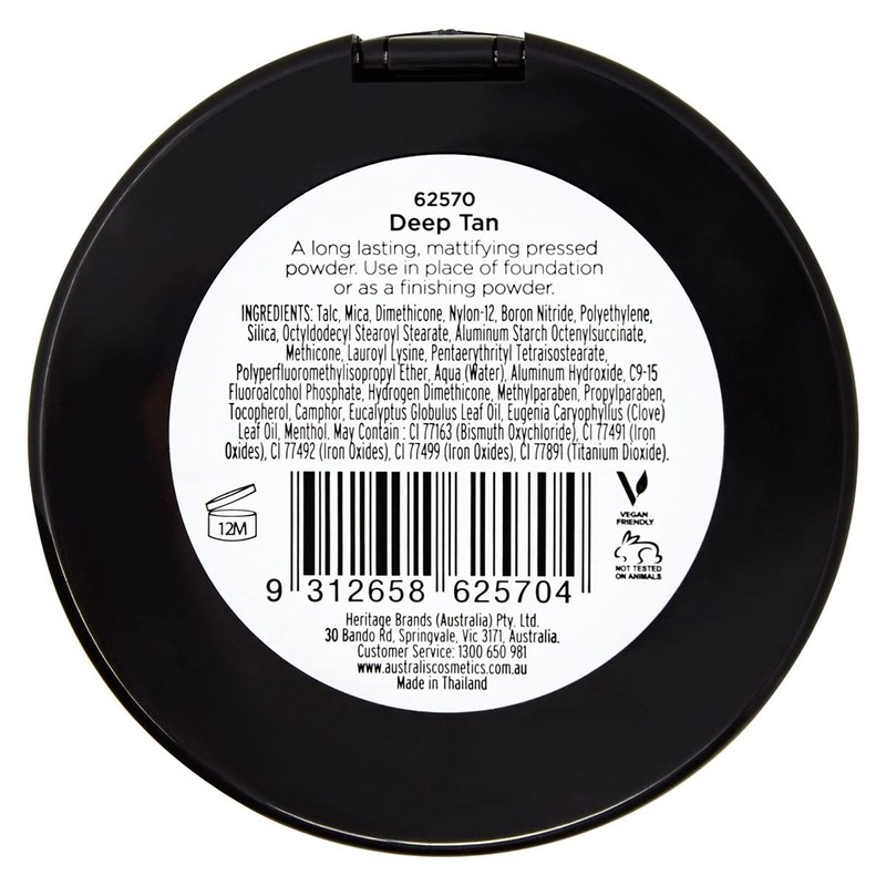 Australis Fresh & Flawless Pressed Powder - Deep Tan