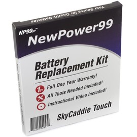 NP99sp Battery Kit for SkyCaddie Touch with Video, Tools, and Extended Life Battery from NewPower99