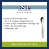 RSVP International Poached Egg Spoon, 4 Piece Set Multipurpose Use