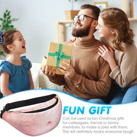Saintrygo 2 Pieces 3D Men Beer Belly Waist Packs Waterproof Fanny Pack Belt Funny Waist Pocket for Holiday, Birthday, Father's Day