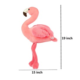 COSGOO 19 Inch Tall Soft Flamingo Stuffed Animal Pink Plushie Flamingo Plush Toys for Home Decor Stuffed Animals Plush Figure Gift for Kids or Lover in Birthday Valentine and Christmas
