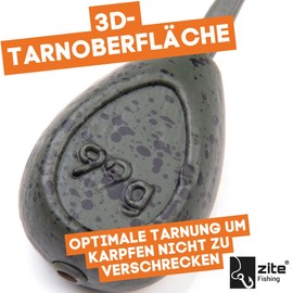 Zite Fishing Inline Carp Lead Set | 9 Pieces Lead Lead Carp Fishing | 56g, 71g, 85g, 99g, 140g Fishing Weights Lead | For Carp Mountings & Bottom Fishing | Weights Basic Mounts Lake, River Fishing