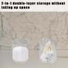 Thyonta Transparent Cotton Pads Storage - Double Layer Make Up