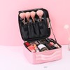 ANBOWEI Travel Makeup Organiser Bag, Pink Makeup Bag Professional Cosmetic